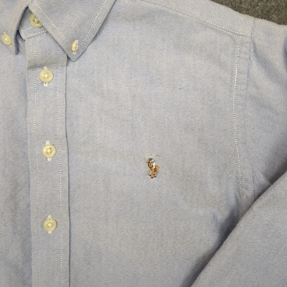 Ralph Lauren Boys Button Down Shirt Size 8 Blue Oxford Classic Fit Pony‎ Logo